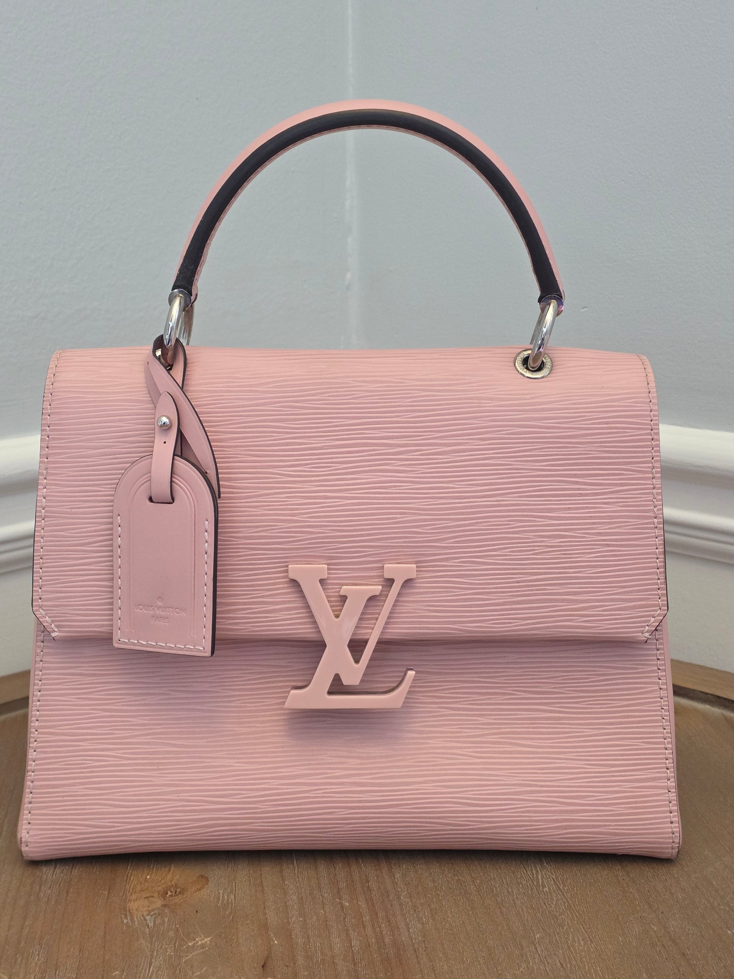 Louis Vuitton Pink Epi Leather Twist MM Tote Bag