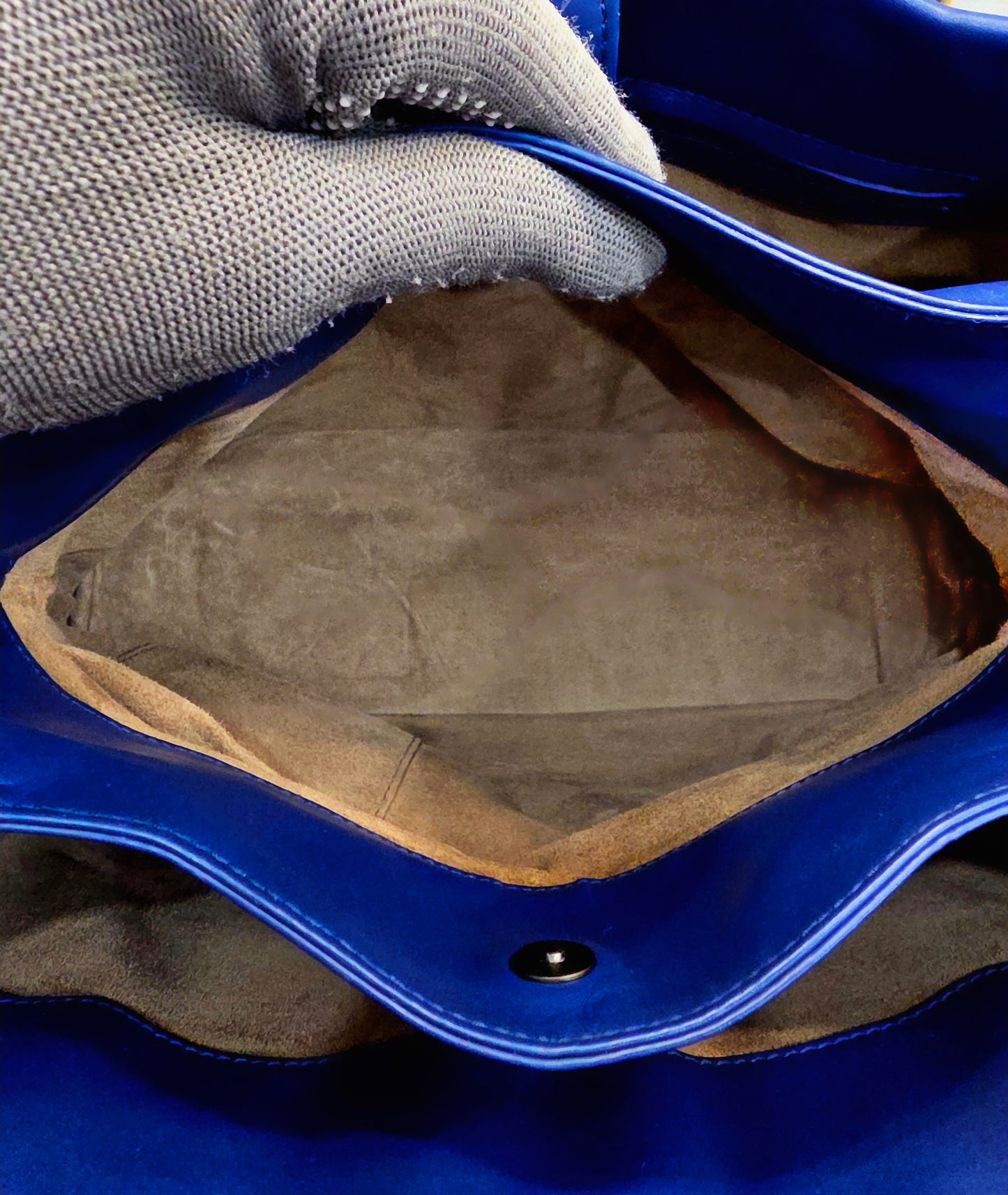 Bottega Veneta Blue Intrecciato Leather Tote