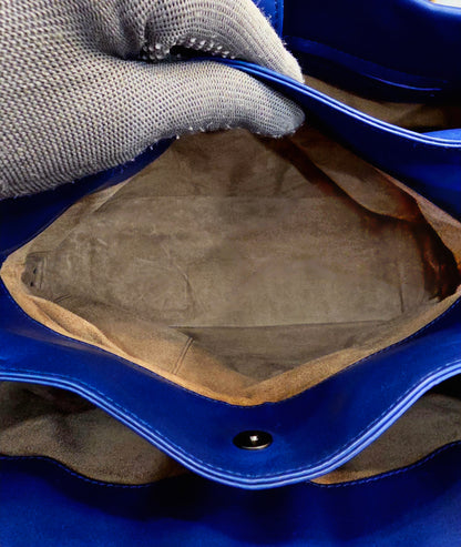 Bottega Veneta Blue Intrecciato Leather Tote