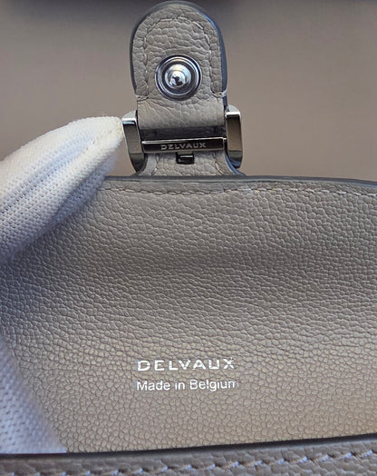 Delvaux Brillant Leather Wallet in Taupe Greige