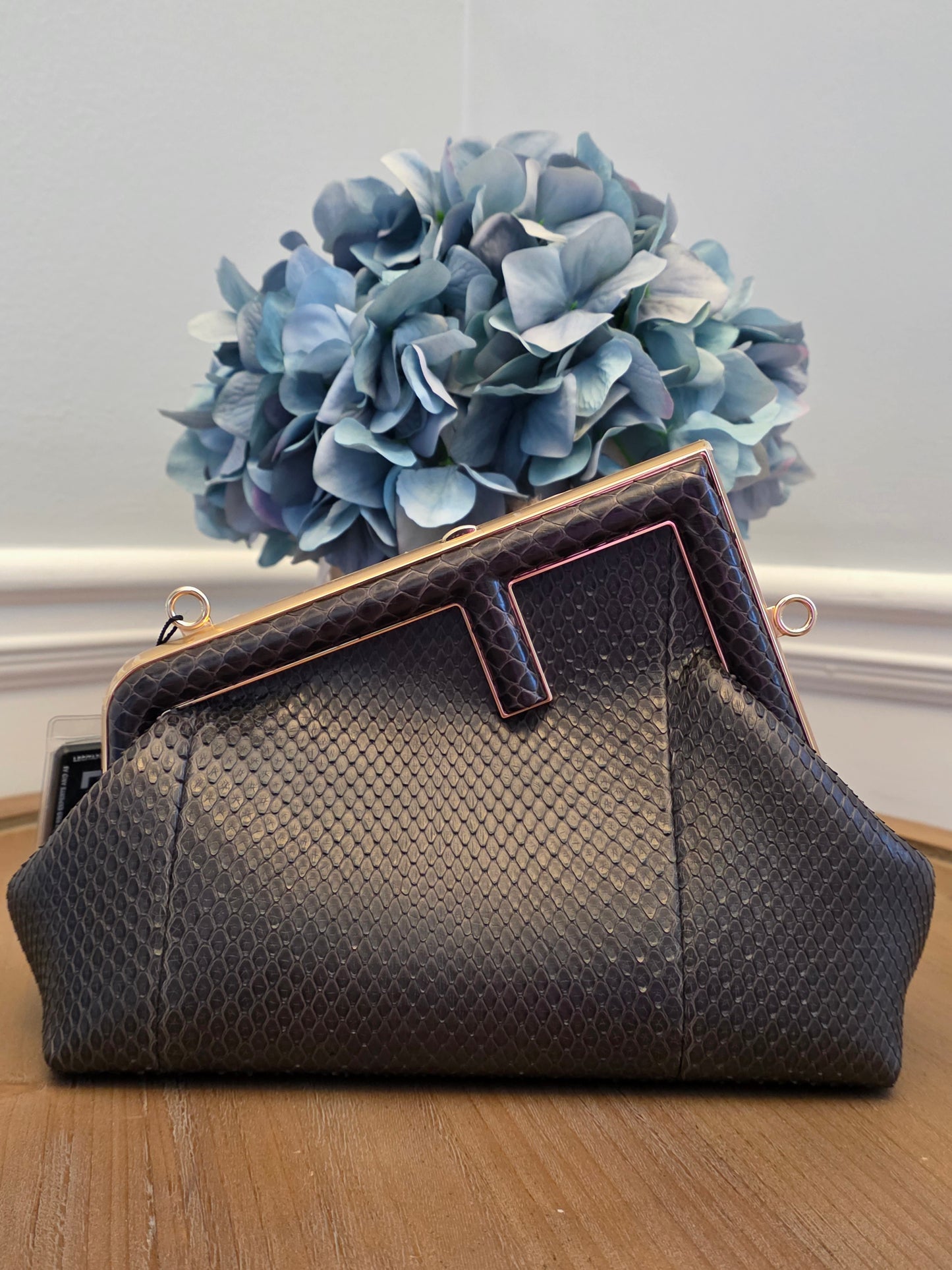 Fendi First Small Python Clutch Bag