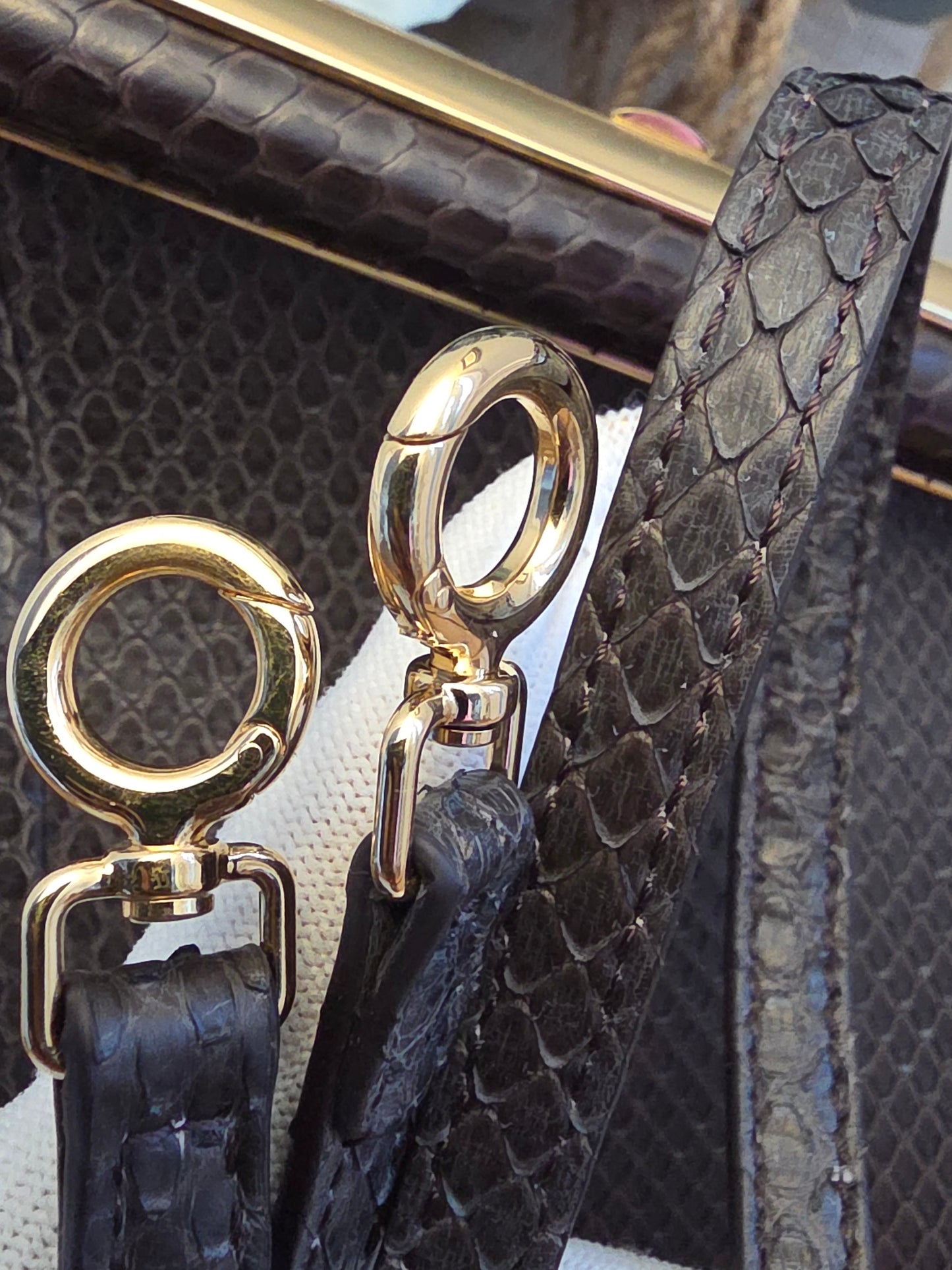 Fendi First Small Python Clutch Bag