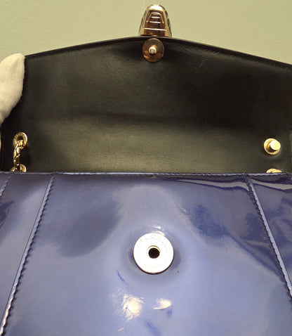 Bvlgari Serpenti Forever Patent Leather Shoulder Bag | Sapphire Blue