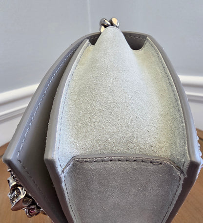 Alexander McQueen Crystal Studded Knuckle Box Clutch Bag