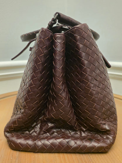 Bottega Veneta Large Roma Intrecciato Tote | Espresso Brown)