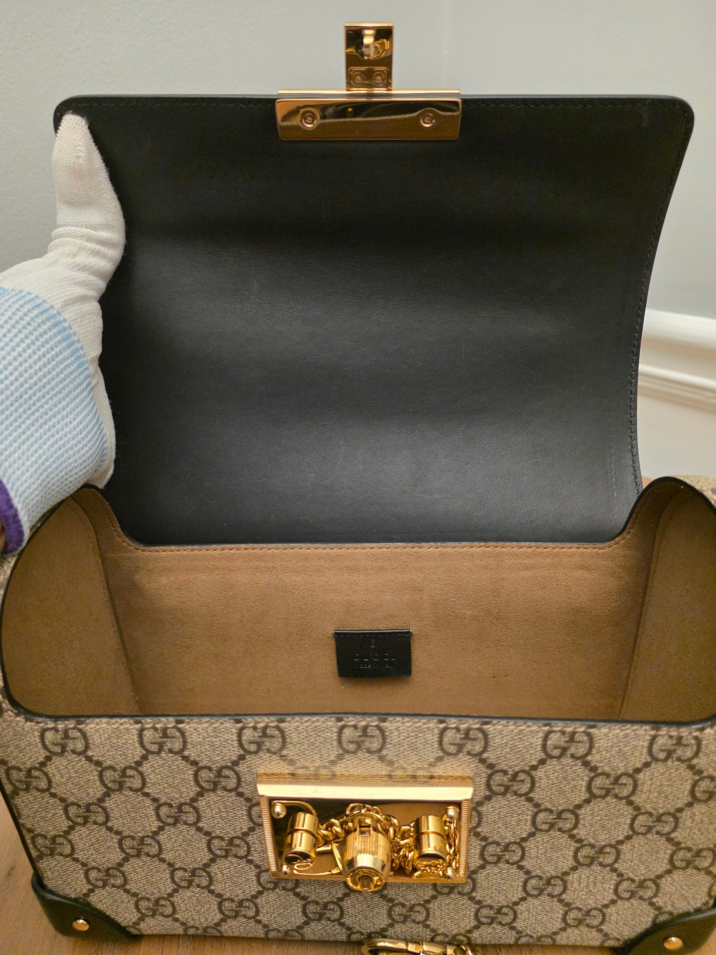Gucci Bamboo Top Handle Bag GG Supreme Canvas | Tiny Rich Aunt Energy