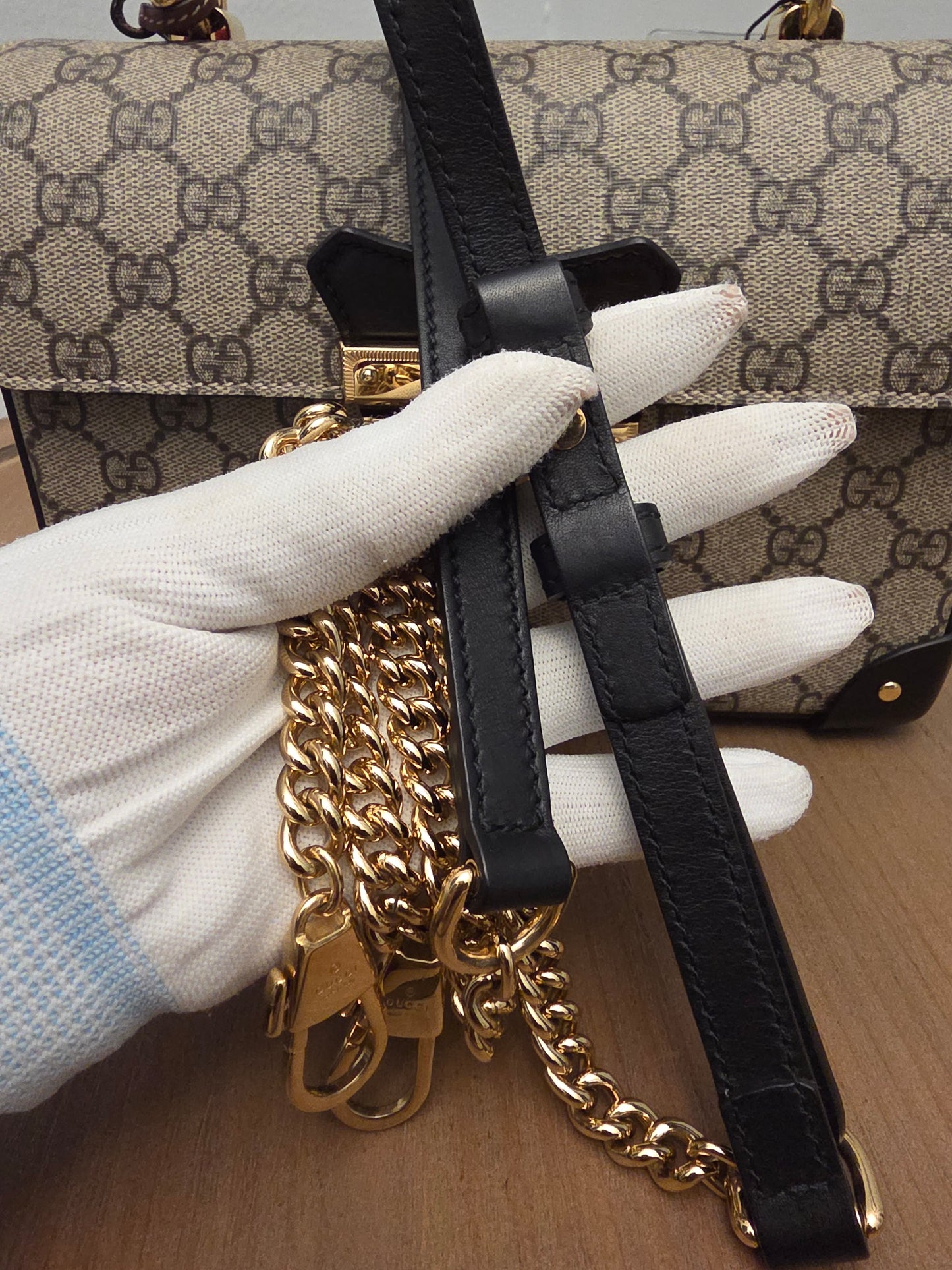Gucci Bamboo Top Handle Bag GG Supreme Canvas | Tiny Rich Aunt Energy