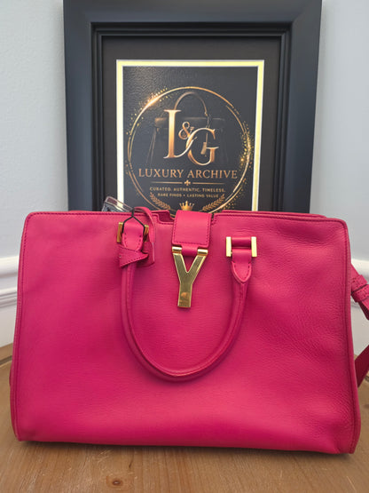 Saint Laurent Cabas Y Tote — Berry Pink Leather Beauty 💕✨