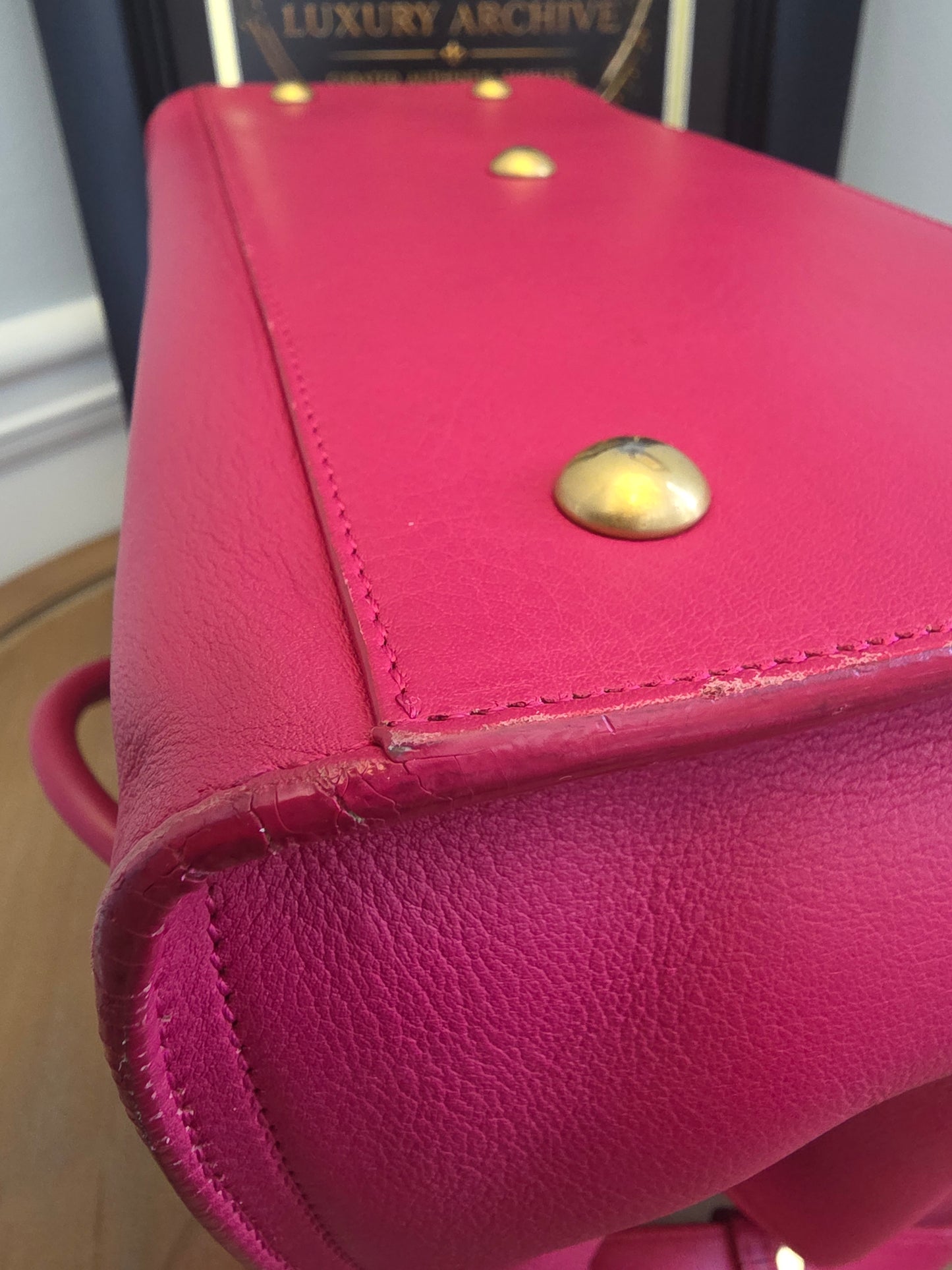 Saint Laurent Cabas Y Tote — Berry Pink Leather Beauty 💕✨