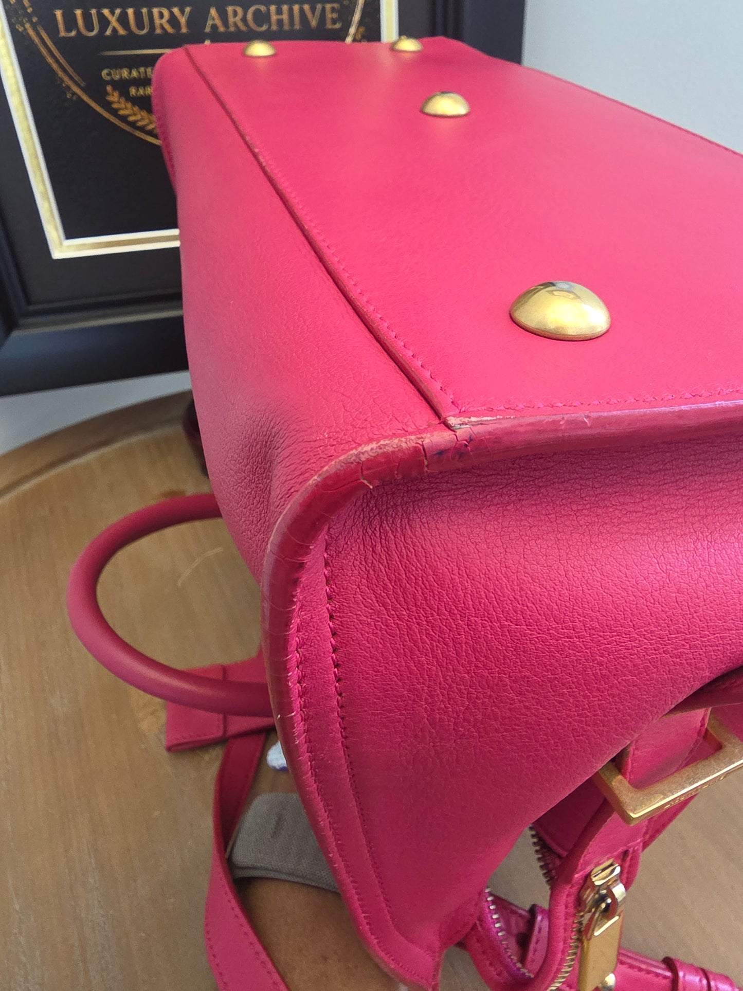 Saint Laurent Cabas Y Tote — Berry Pink Leather Beauty 💕✨