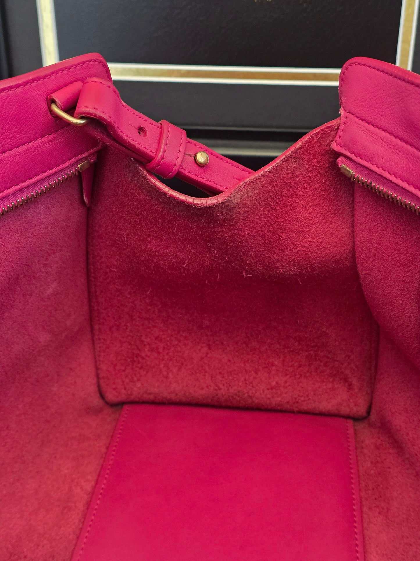Saint Laurent Cabas Y Tote — Berry Pink Leather Beauty 💕✨