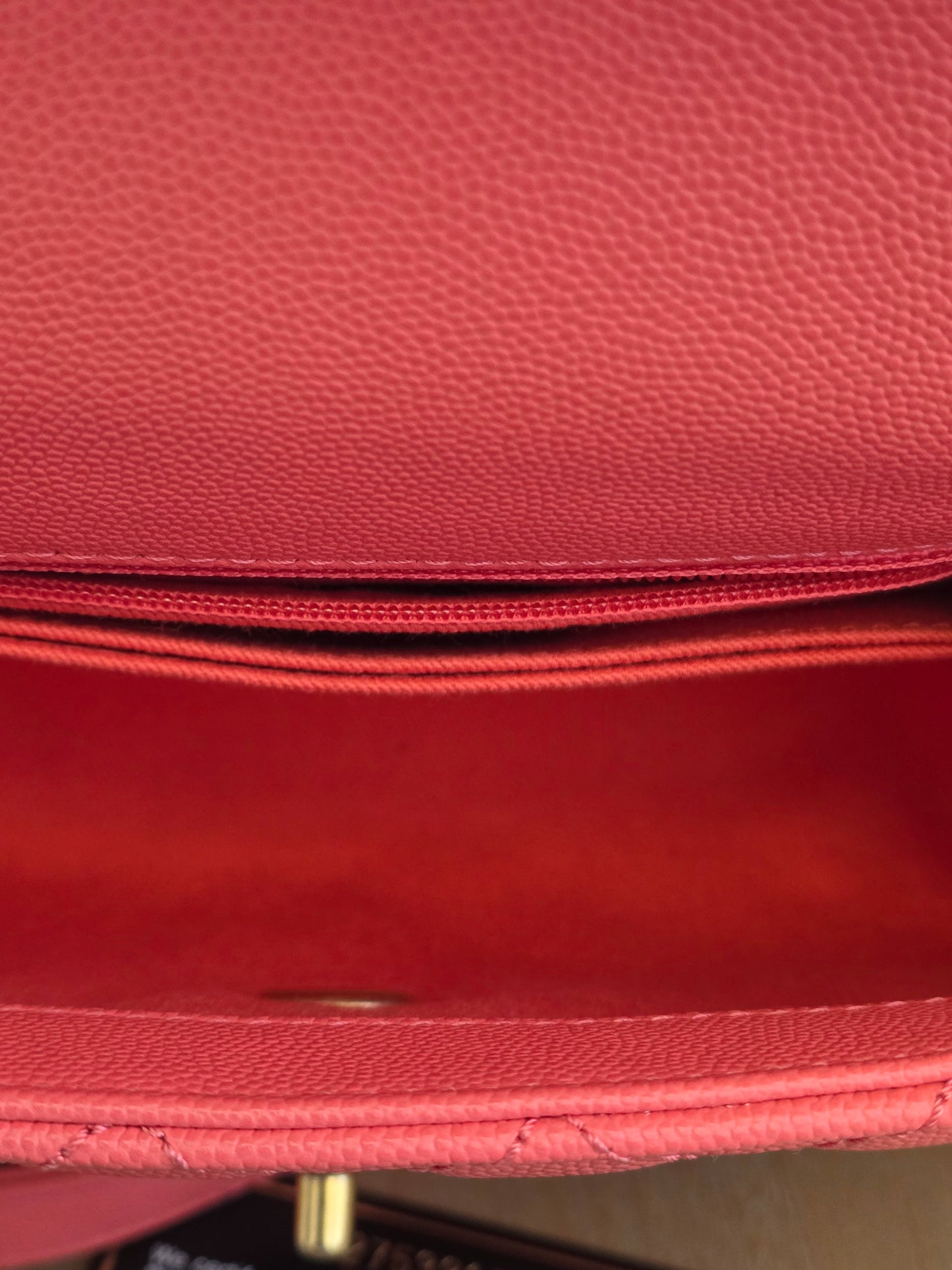 Chanel Small Coco Handle Bag | Peach Coral Caviar Leather | Aged Gold Hardware | Rare Color