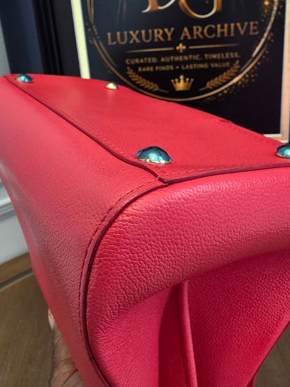 Delvaux Brillant Mini Neon Pink Crispy Calf Leather | Silver Hardware