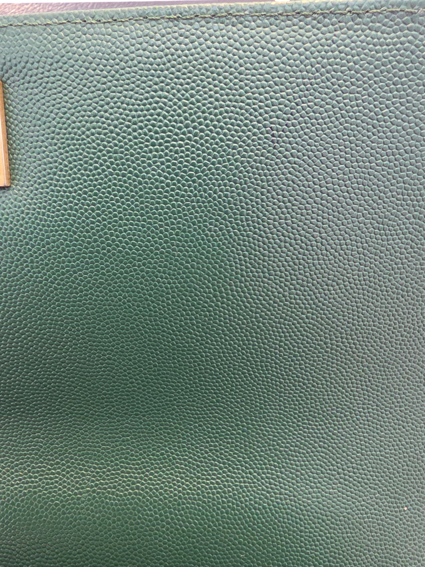Chanel Chevron Top Handle Flap Bag in Emerald Caviar Leather | Ruthenium Hardware