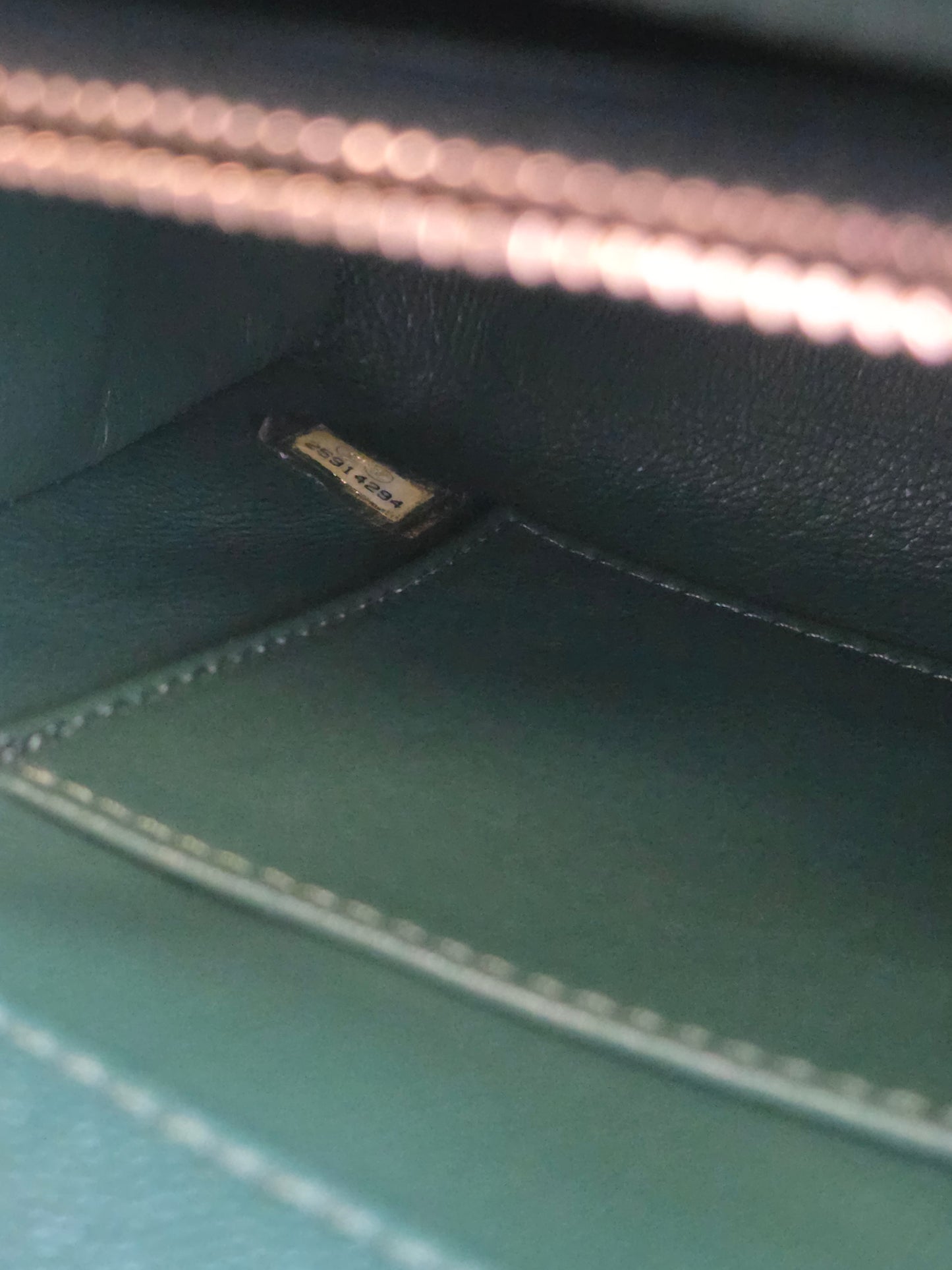 Chanel Chevron Top Handle Flap Bag in Emerald Caviar Leather | Ruthenium Hardware