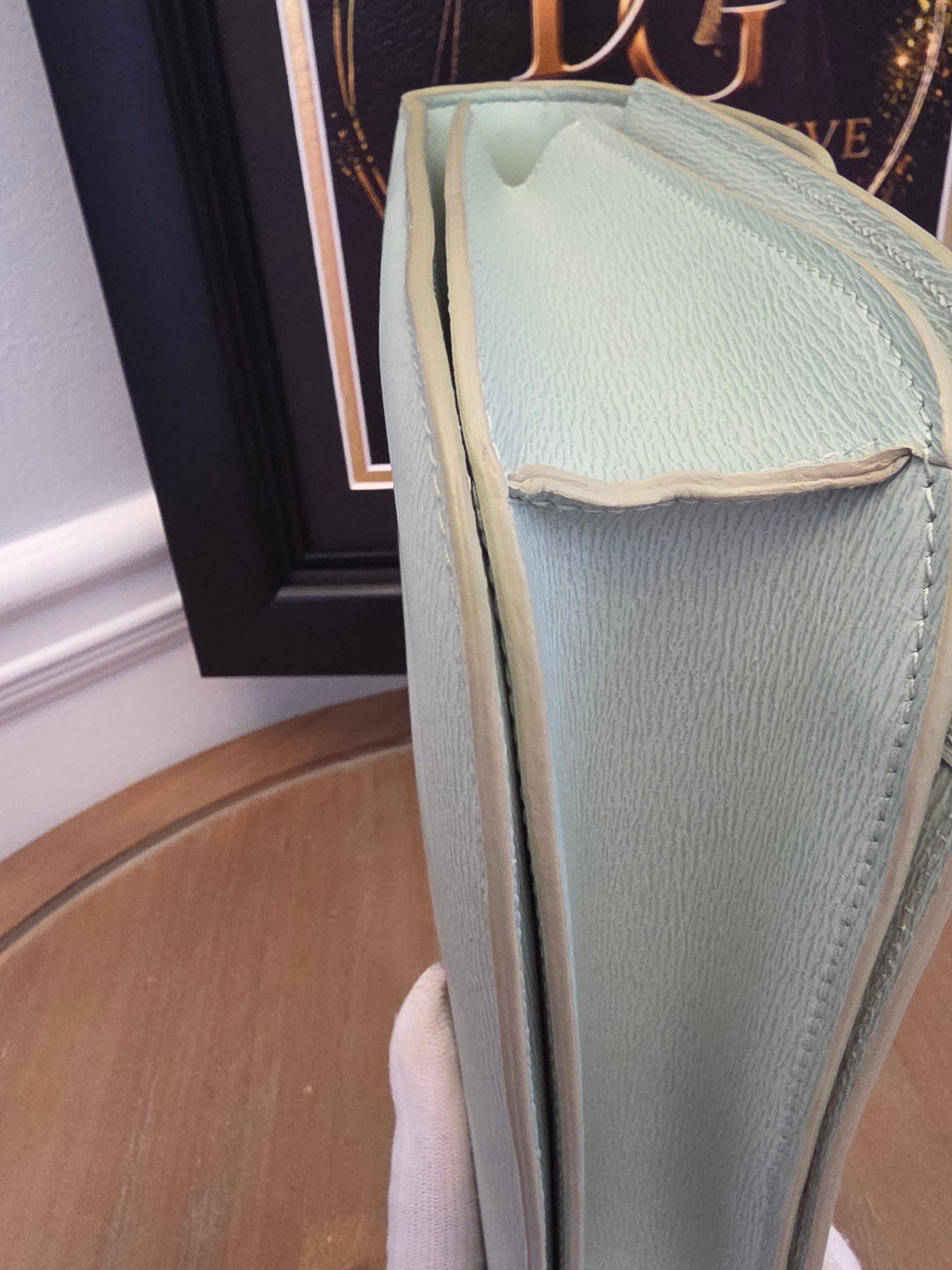 CÉLINE Classic Box Bag – Pale Celadon / Ice Mint Leather with Gold Hardware