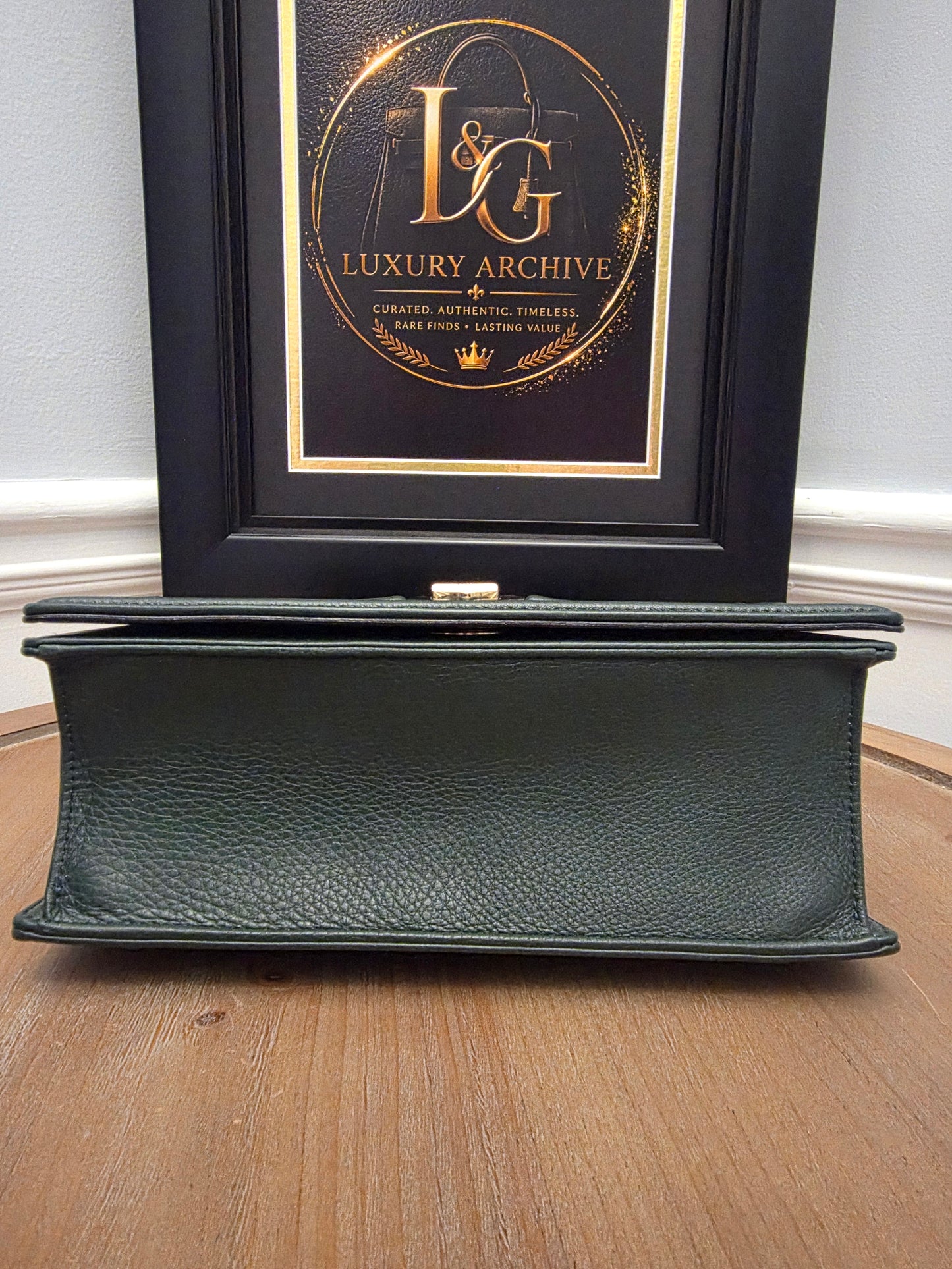 Christian Dior Diorama Flap Bag – Forest Green & Gold Hardware ✨