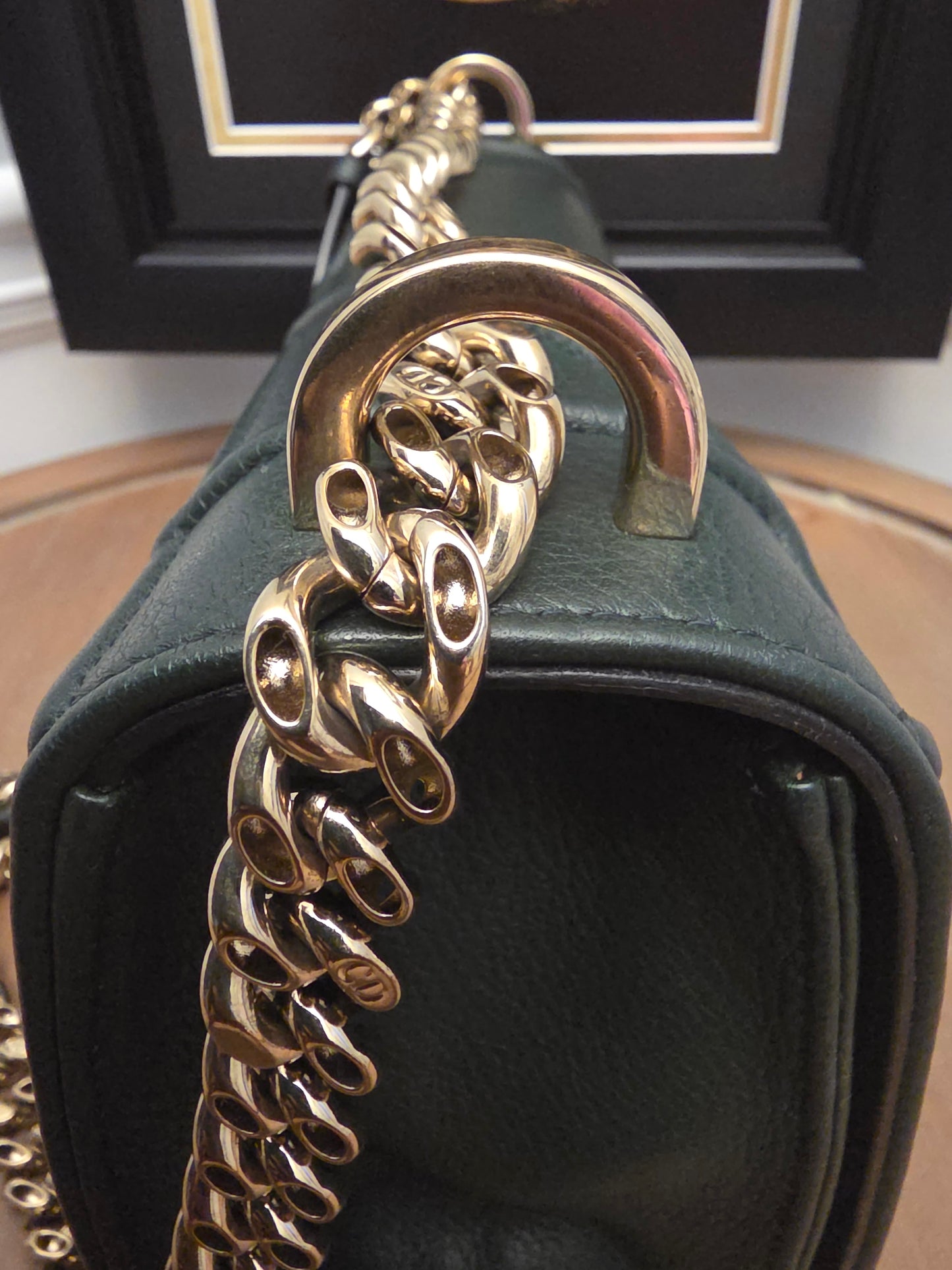 Christian Dior Diorama Flap Bag – Forest Green & Gold Hardware ✨