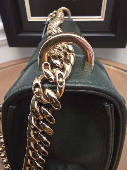 Christian Dior Diorama Flap Bag – Forest Green & Gold Hardware ✨