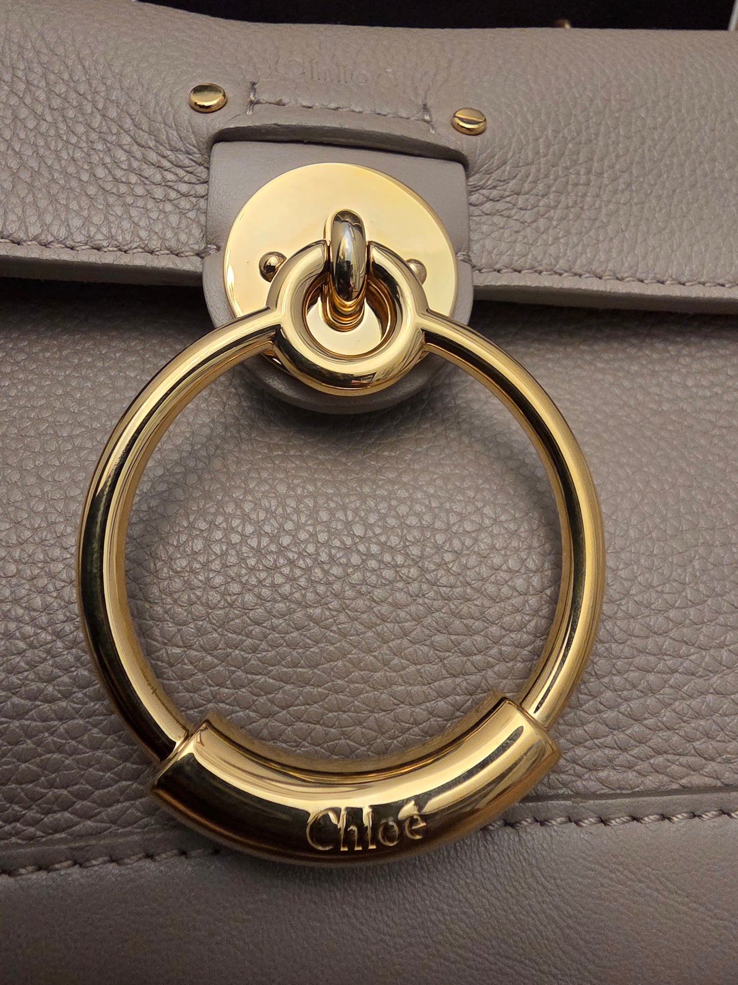 Chloé Small Tess Day Bag in Motty Grey Leather