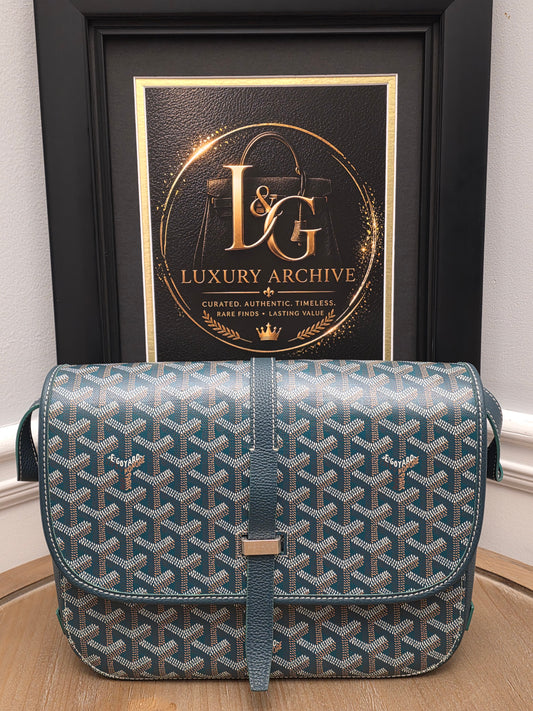 Goyard Belvédère PM Messenger Bag — Green Goyardine Canvas & Leather