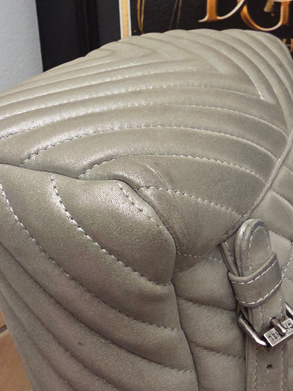 Chanel Chevron Backpack — Metallic Champagne / Pearlized Calfskin