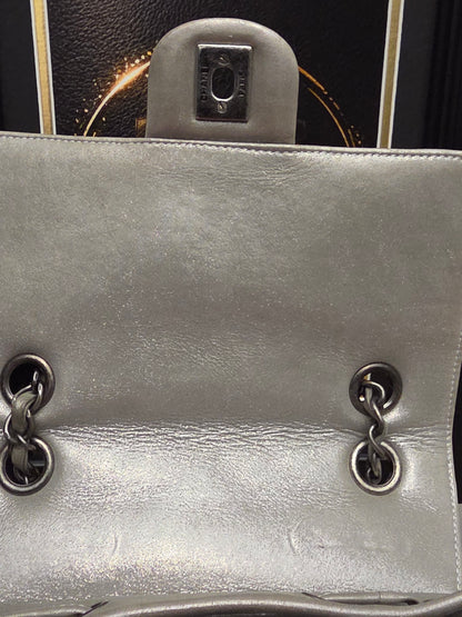 Chanel Chevron Backpack — Metallic Champagne / Pearlized Calfskin