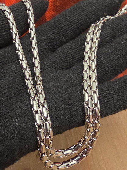 BVLGARI SERPENTI CHAIN SHOULDER BAGBurnt Orange Exotic Print Leather with Enamel Snake Head Closure