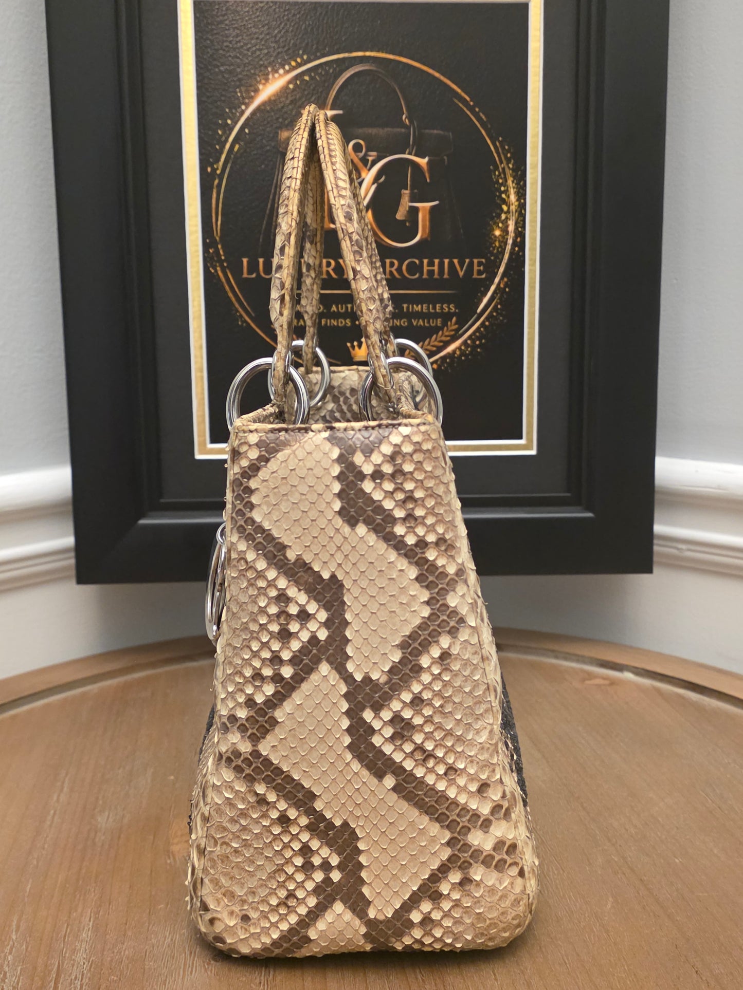 Christian Dior Limited Edition Python Sequin Lady Dior