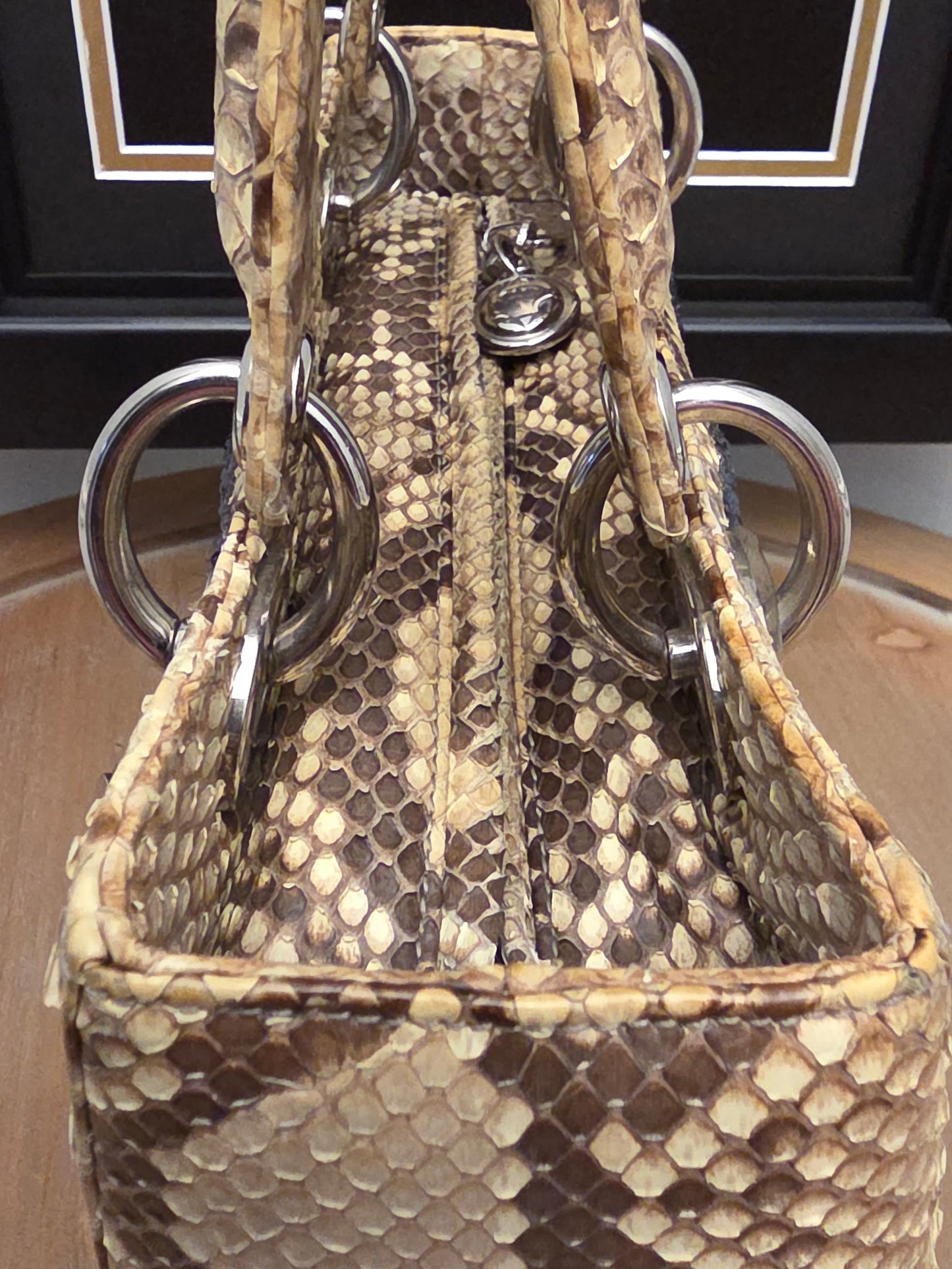 Christian Dior Limited Edition Python Sequin Lady Dior