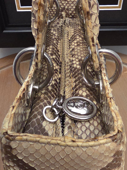 Christian Dior Limited Edition Python Sequin Lady Dior