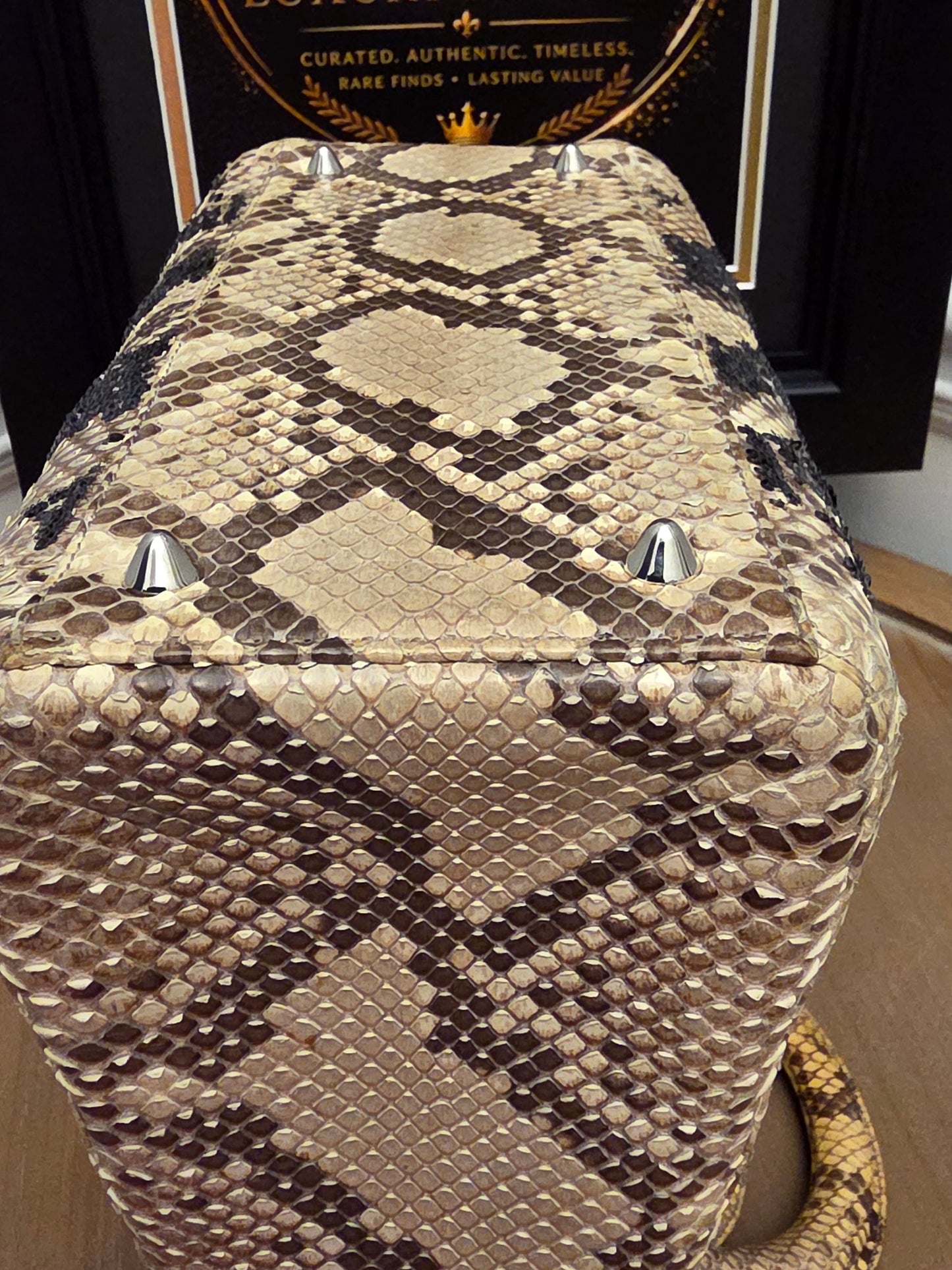 Christian Dior Limited Edition Python Sequin Lady Dior