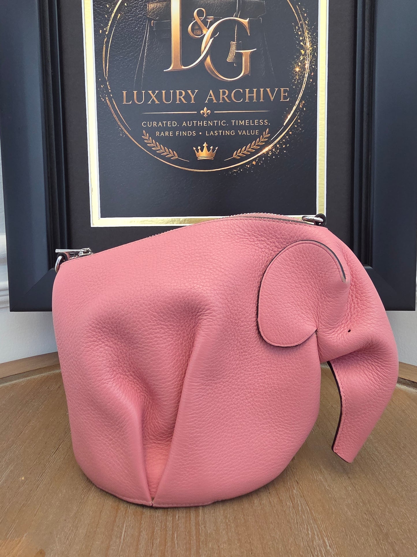 Loewe Elephant Mini Bag – Pink Leather Crossbody