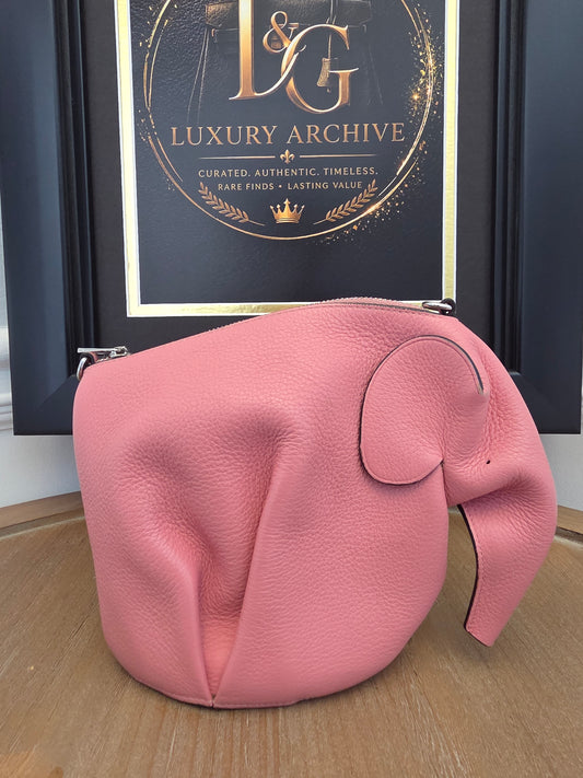 Loewe Elephant Mini Bag – Pink Leather Crossbody