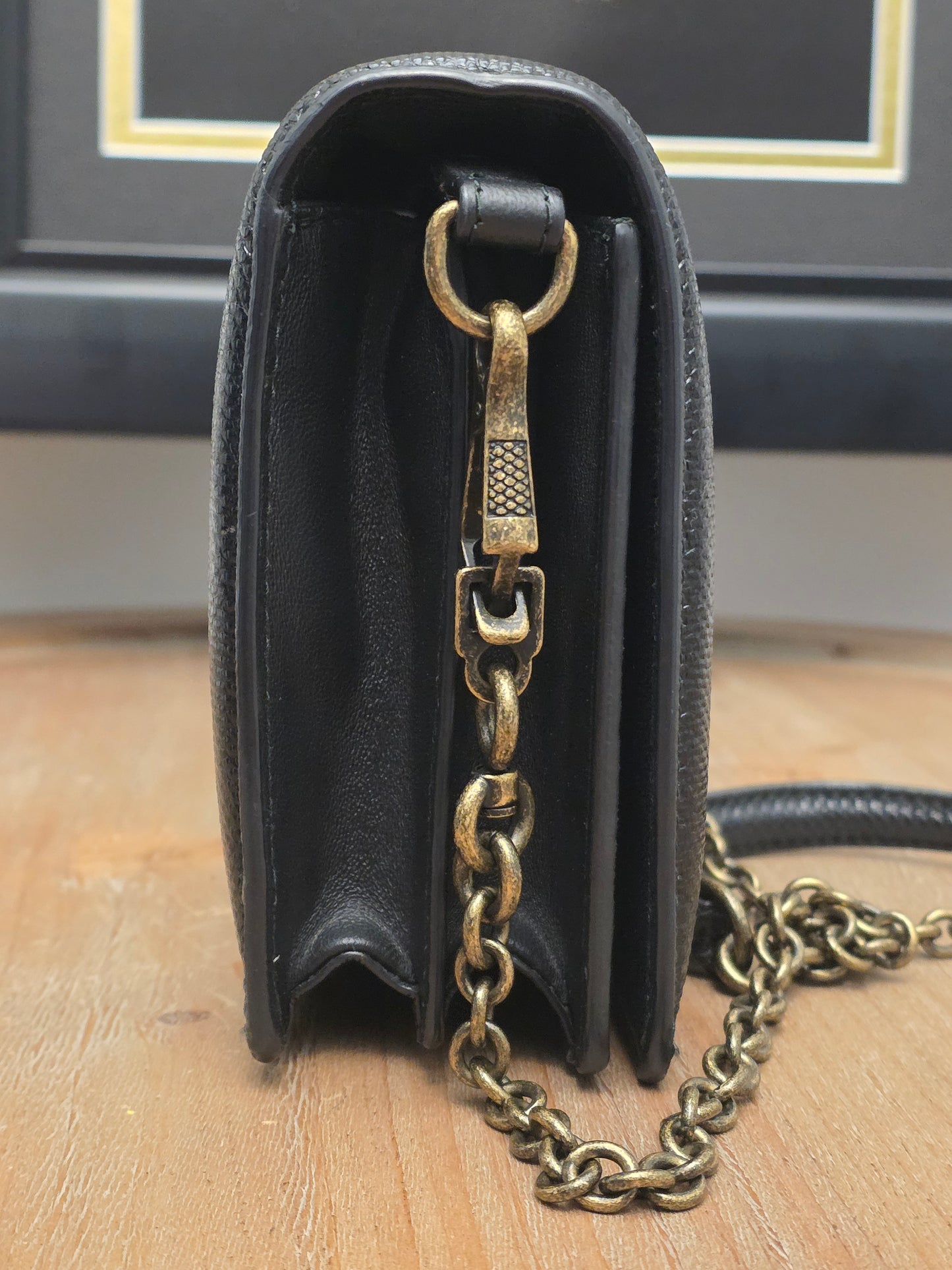 Bottega Veneta Intrecciato Olimpia Knot Shoulder Bag Metallic Bronze & Black