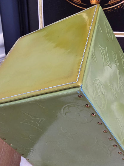 Louis Vuitton Vernis Boîte Flacon Vanity Case in Lime Green & Baby Blue