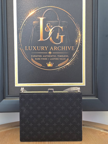 Louis Vuitton Monogram Eclipse Petite Malle Clutch Crossbody Bag