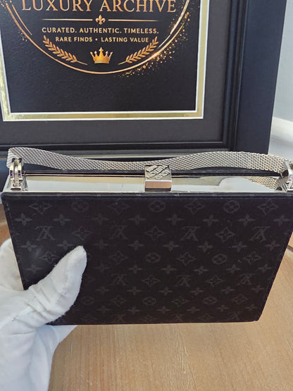 Louis Vuitton Monogram Eclipse Petite Malle Clutch Crossbody Bag