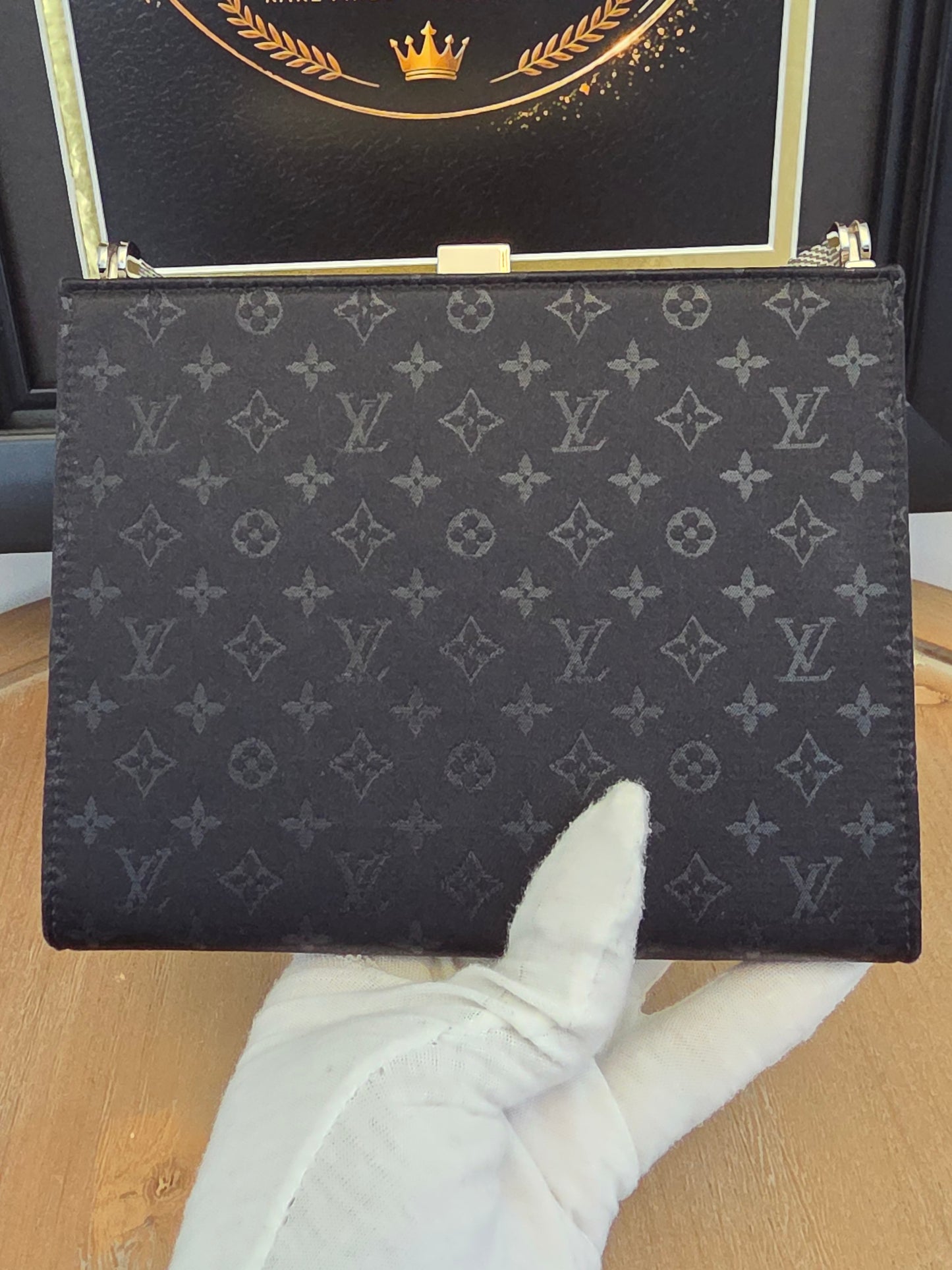 Louis Vuitton Monogram Eclipse Petite Malle Clutch Crossbody Bag