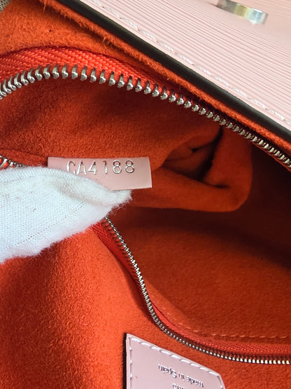 Louis Vuitton Pink Epi Leather Twist MM Tote Bag