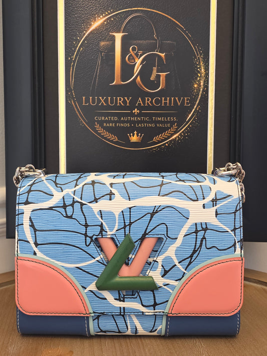 Louis Vuitton Twist MM Epi Leather Graffiti Print Chain Shoulder Bag