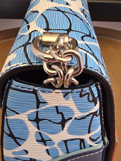 Louis Vuitton Twist MM Epi Leather Graffiti Print Chain Shoulder Bag