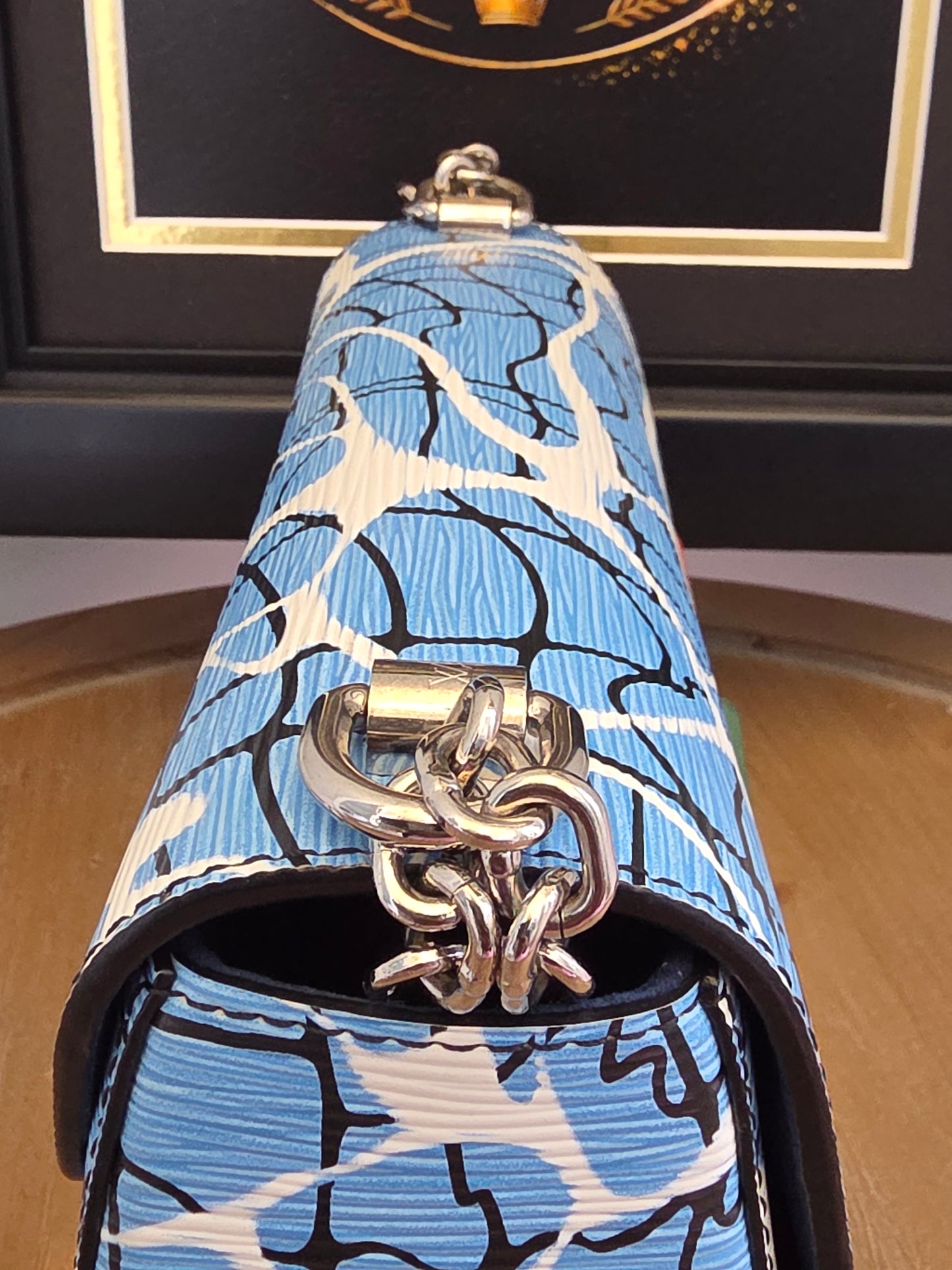 Louis Vuitton Twist MM Epi Leather Graffiti Print Chain Shoulder Bag