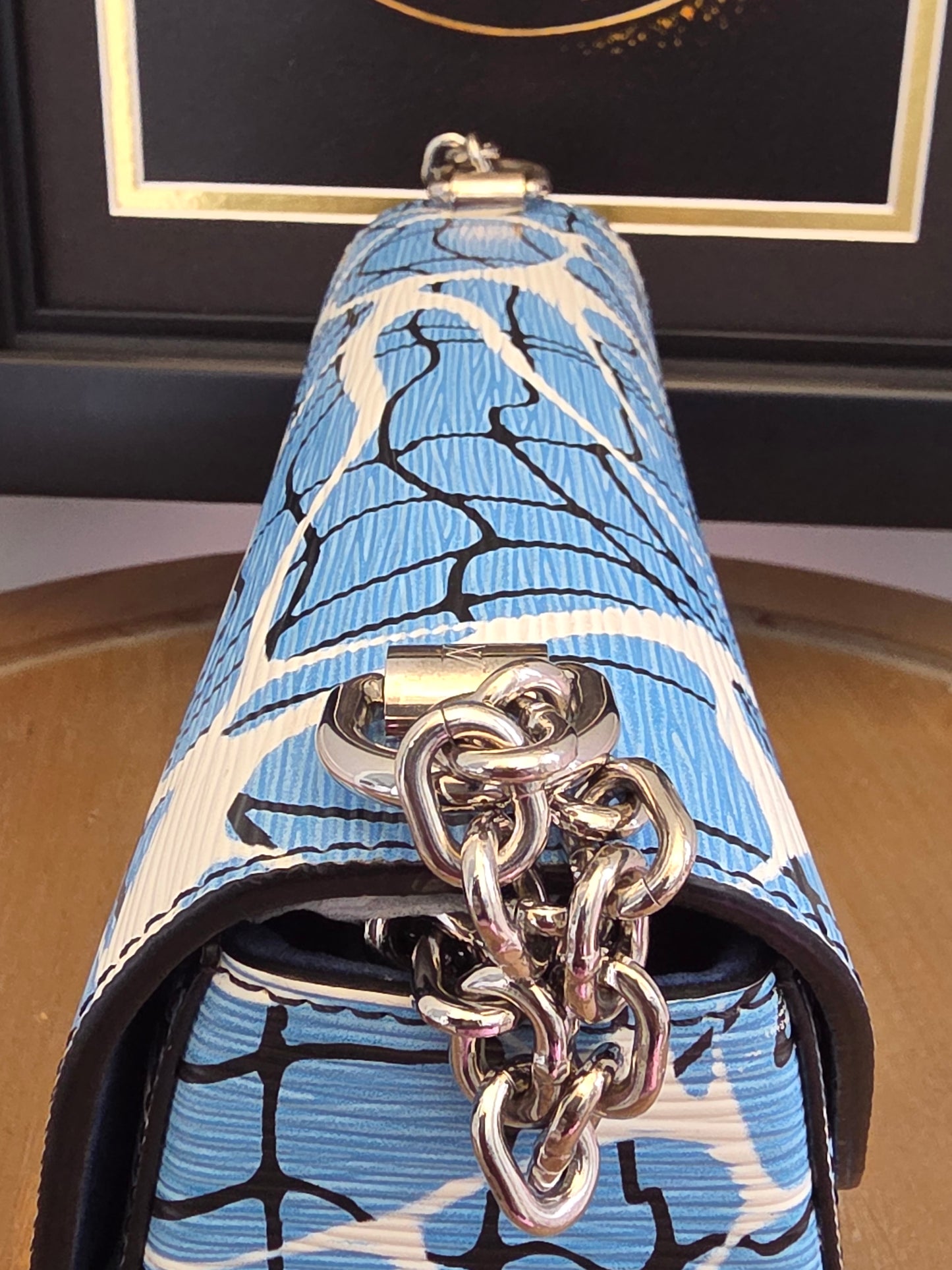 Louis Vuitton Twist MM Epi Leather Graffiti Print Chain Shoulder Bag