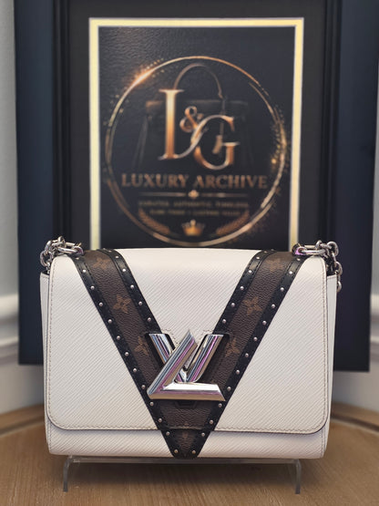 Louis Vuitton Twist MM Epi Leather & Monogram Reverse Chain Bag – White/Black  Price