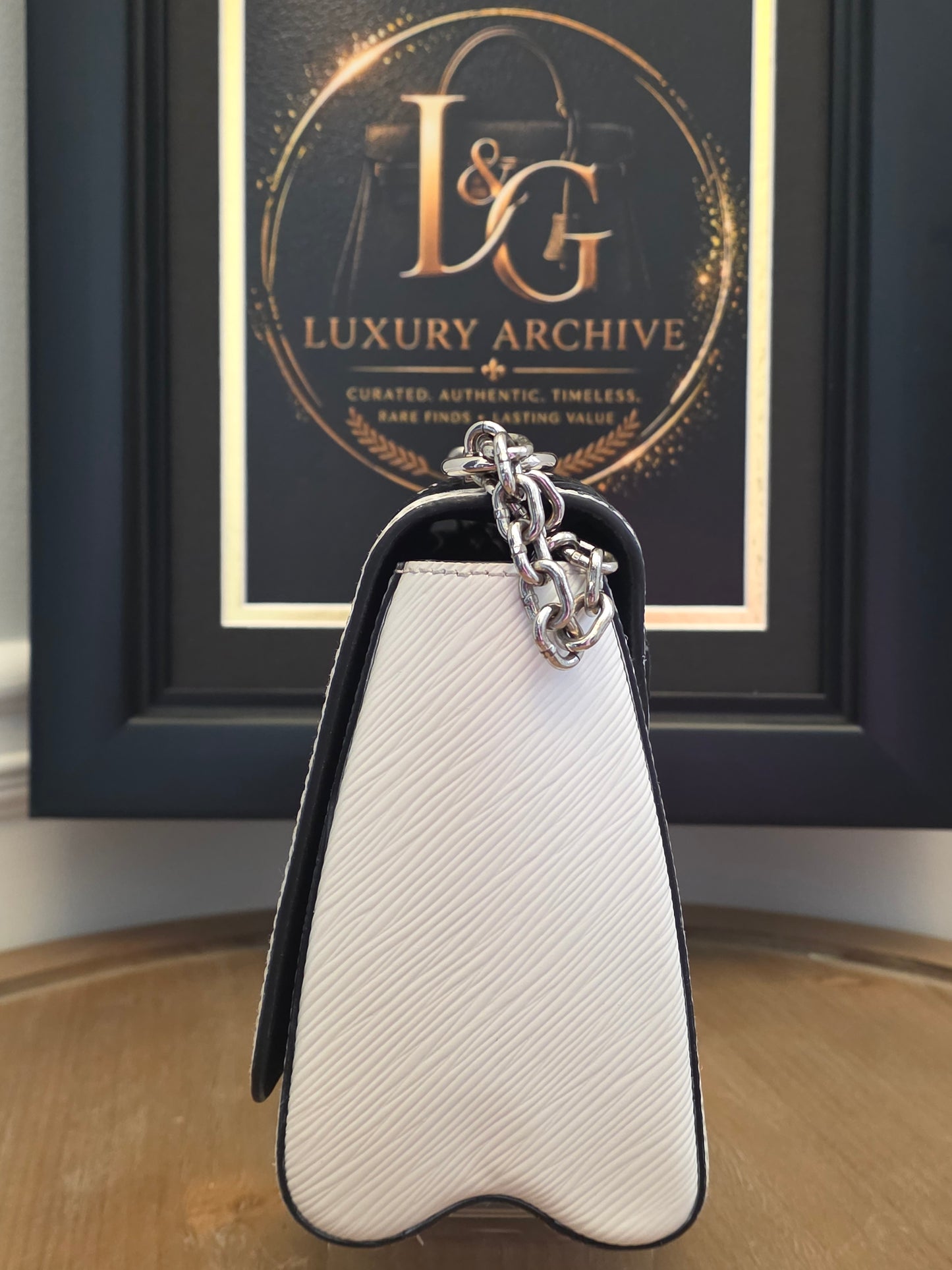 Louis Vuitton Twist MM Epi Leather & Monogram Reverse Chain Bag – White/Black  Price