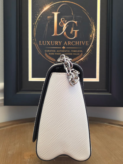 Louis Vuitton Twist MM Epi Leather & Monogram Reverse Chain Bag – White/Black  Price