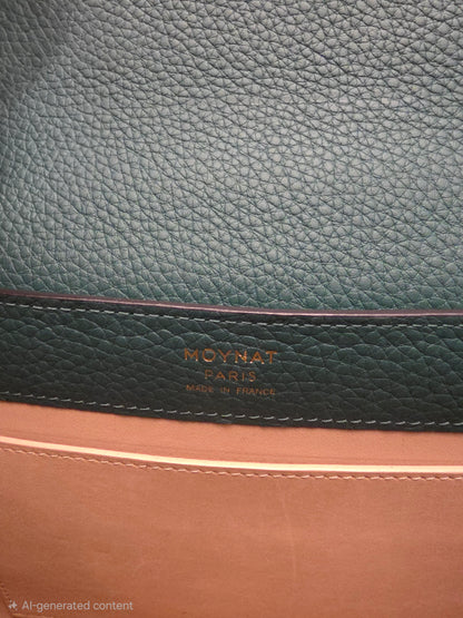 Moynat Réjane PM Green Grained Leather Top Handle Bag