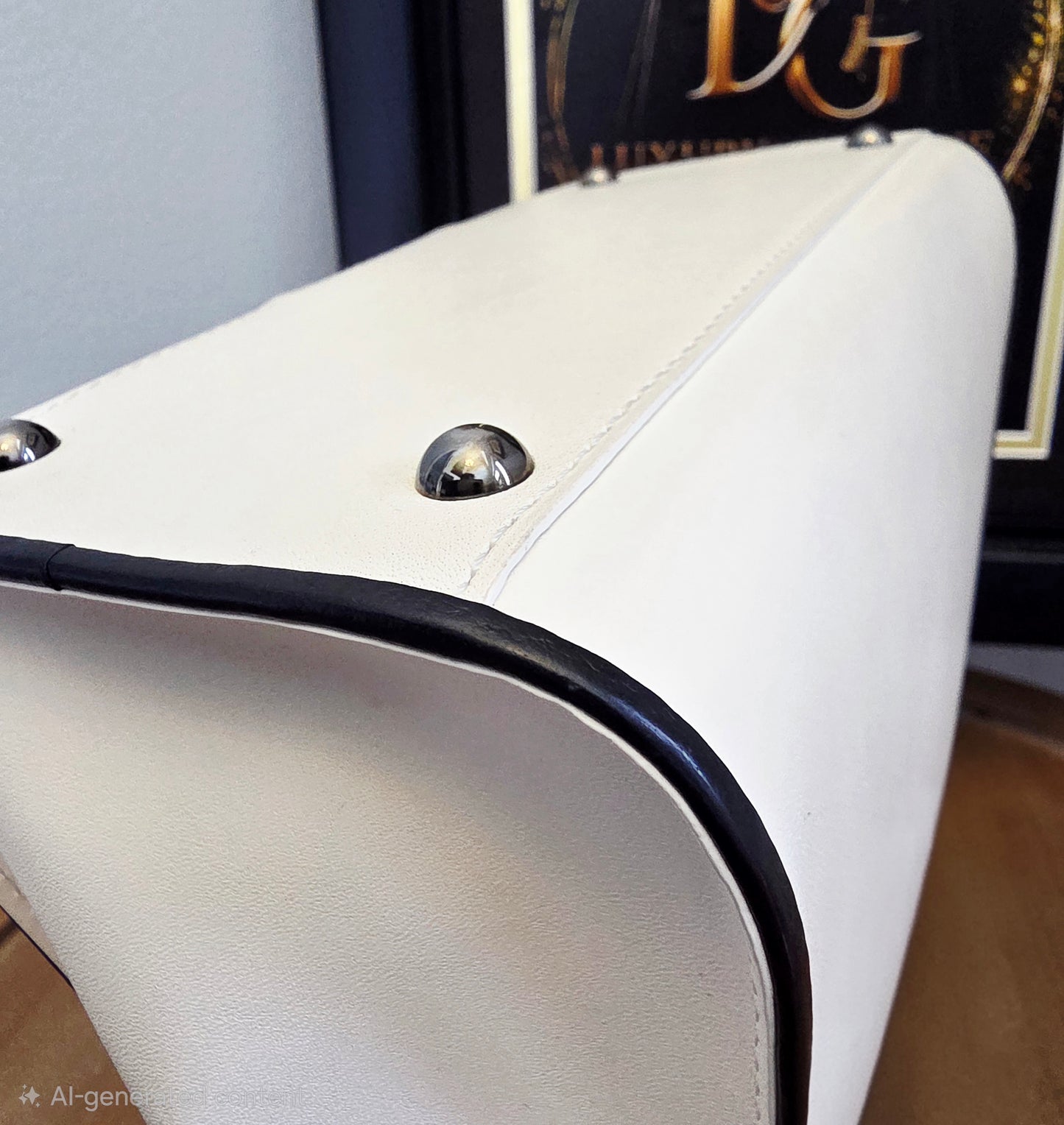 Delvaux Brillant MM "Panda" White & Black Leather Top Handle Bag