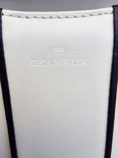 Delvaux Brillant MM "Panda" White & Black Leather Top Handle Bag